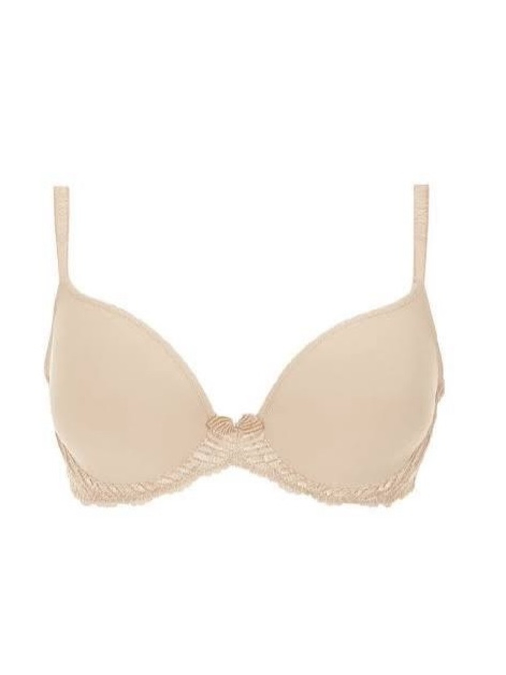 Wacoal Beige Strapless Lace-Trim Push-Up Bra